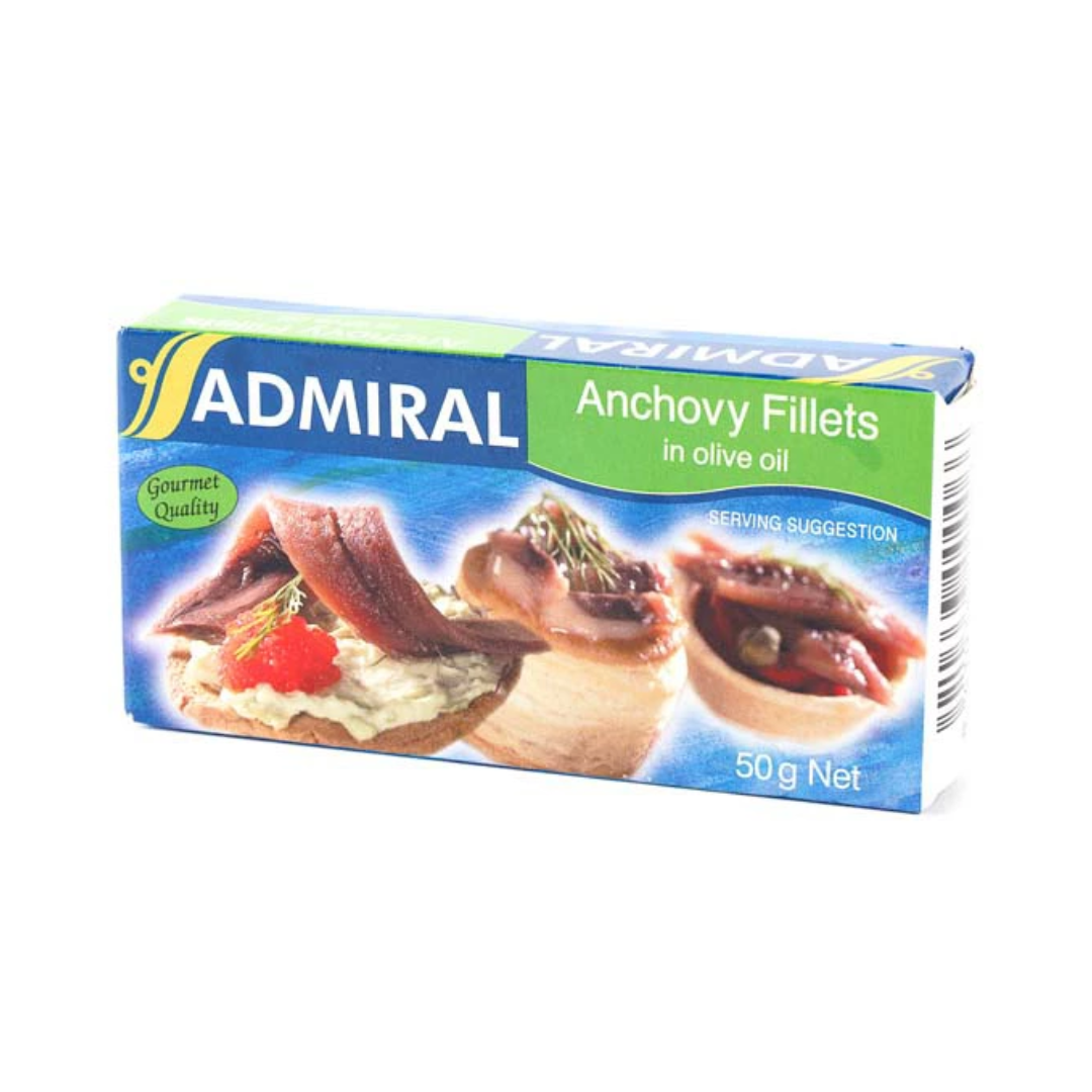 Admiral Anchovy Fillets in Sunflower Oil 45g