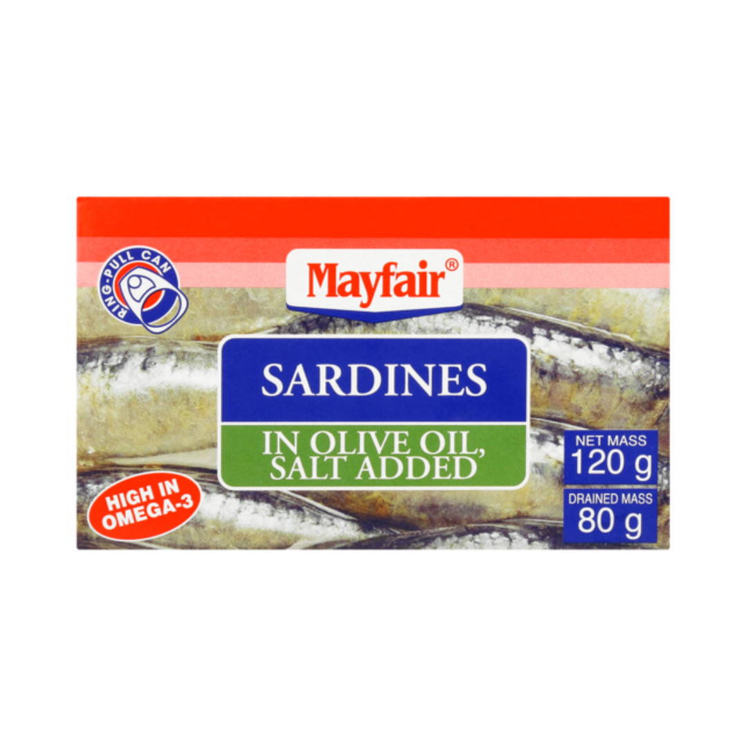 Mayfair Sardines in Olive Oil Salt Added 120g