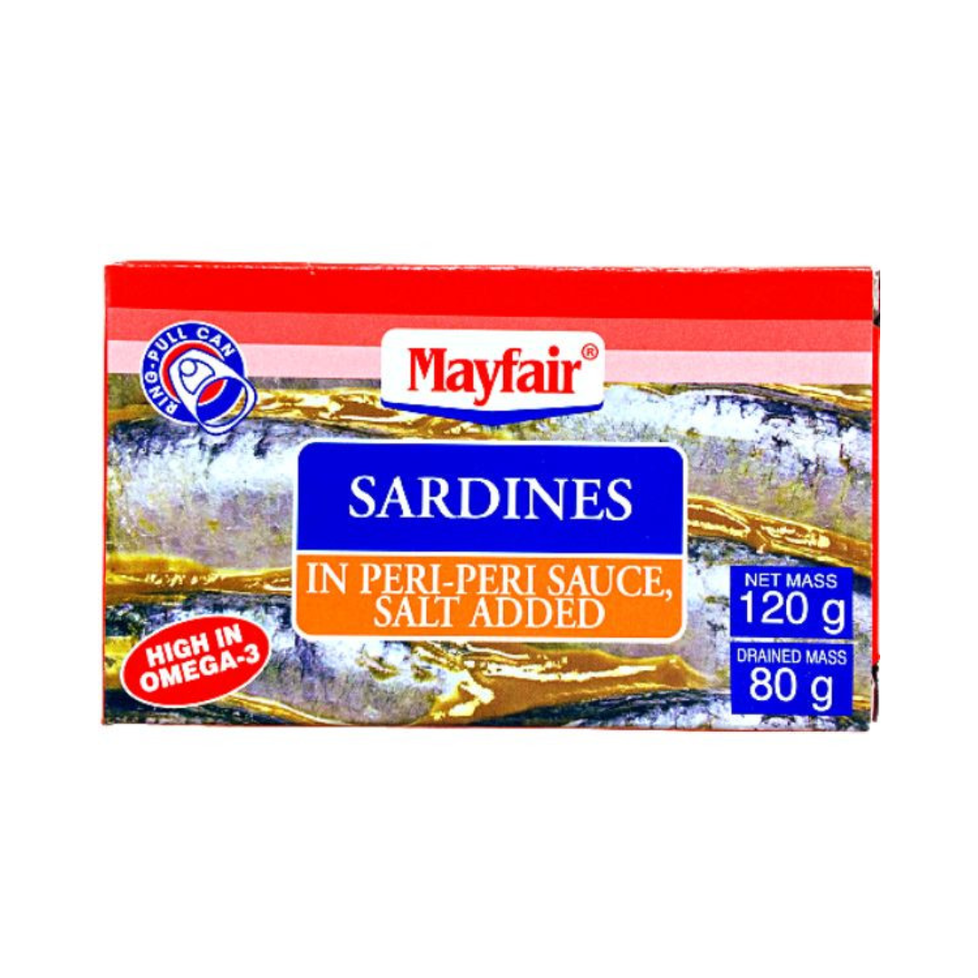 Mayfair Sardines in Peri-Peri Sauce Salt Added 120g