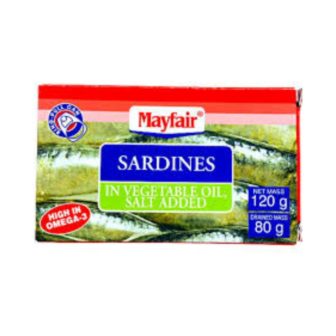 Mayfair Sardines in Vegetable Oil Salt Added 120g