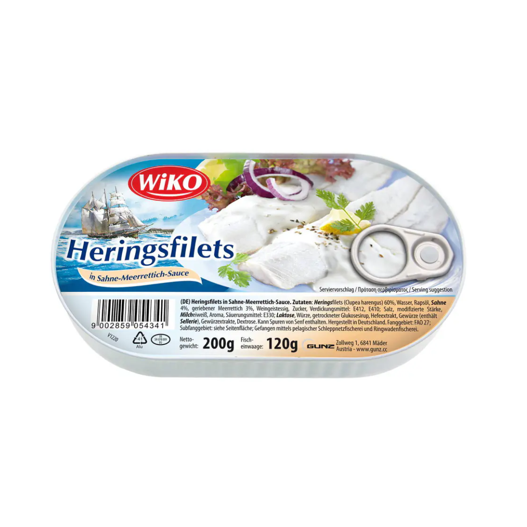 Wiko Heringsfilets in Horseradish Sauce 200g